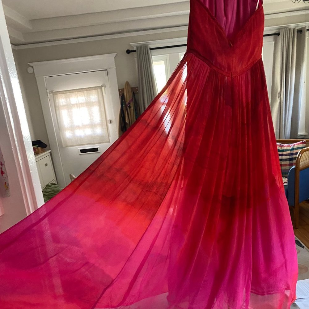 Tracy Reese Watercolor Halter Dress